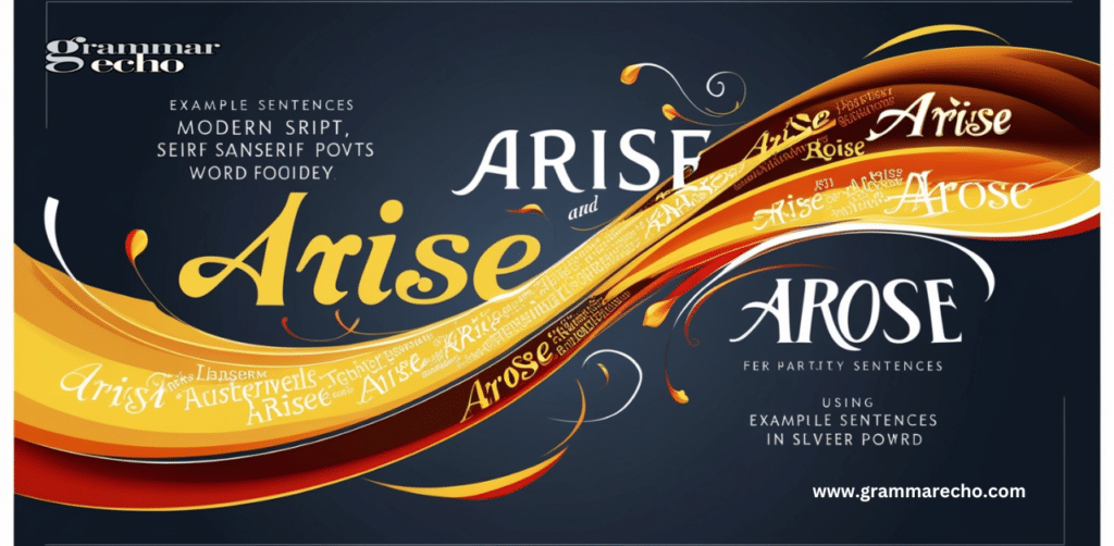 Examples of "Arise" and "Arose" in Sentences