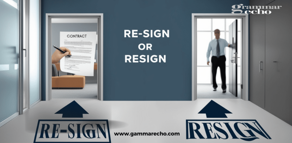 Re-sign or Resign