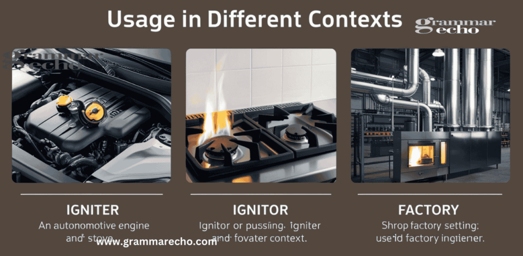 Usage in Different Contexts, In  both igniter and ignitor