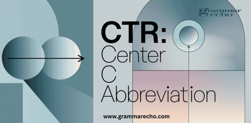 Abbreviation for Center