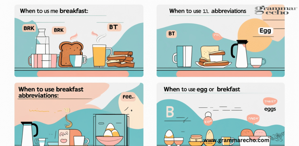 When to Use Breakfast Abbreviations 