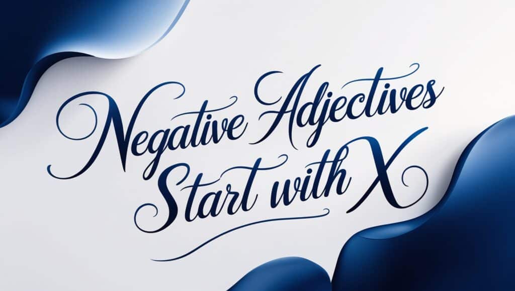 Negative Adjectives start with x