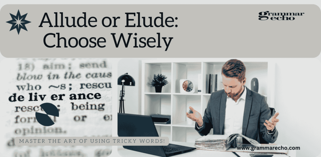 How to use Allude vs Elude